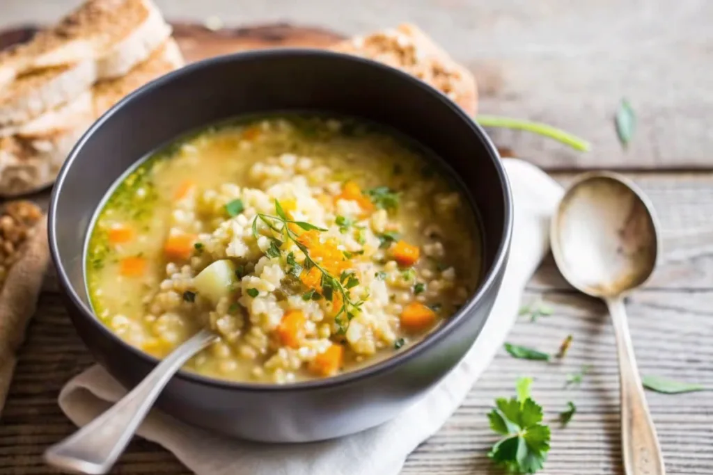 Winter Vegetable Soup with Pearl Barley