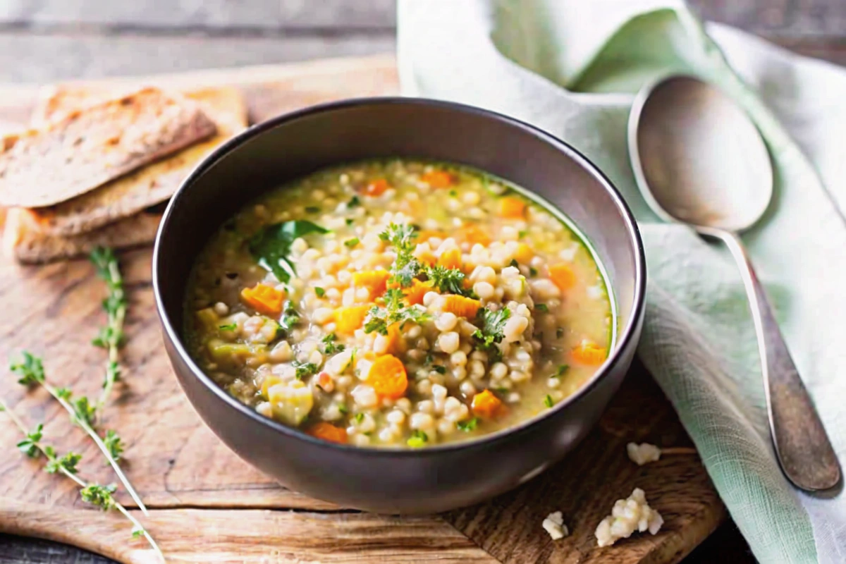 Winter Vegetable Soup with Pearl Barley