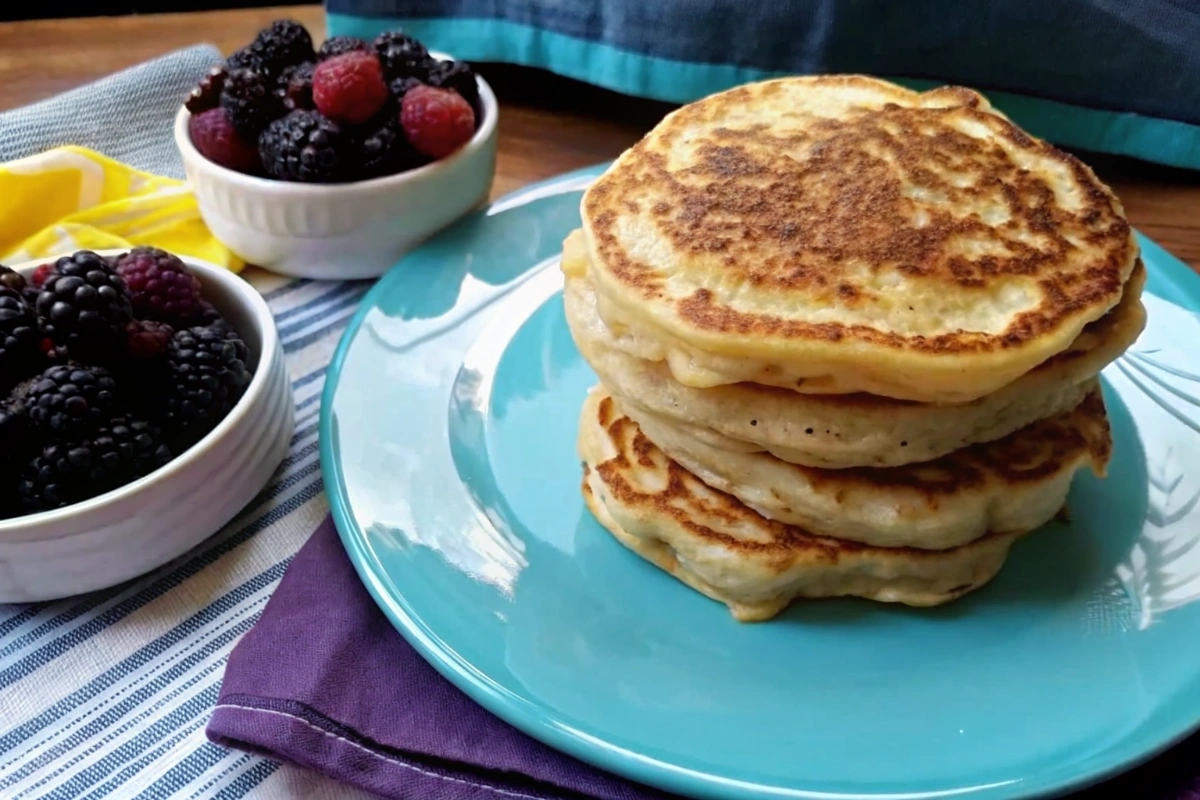 4-Ingredient Fluffy Vegan Protein Pancakes