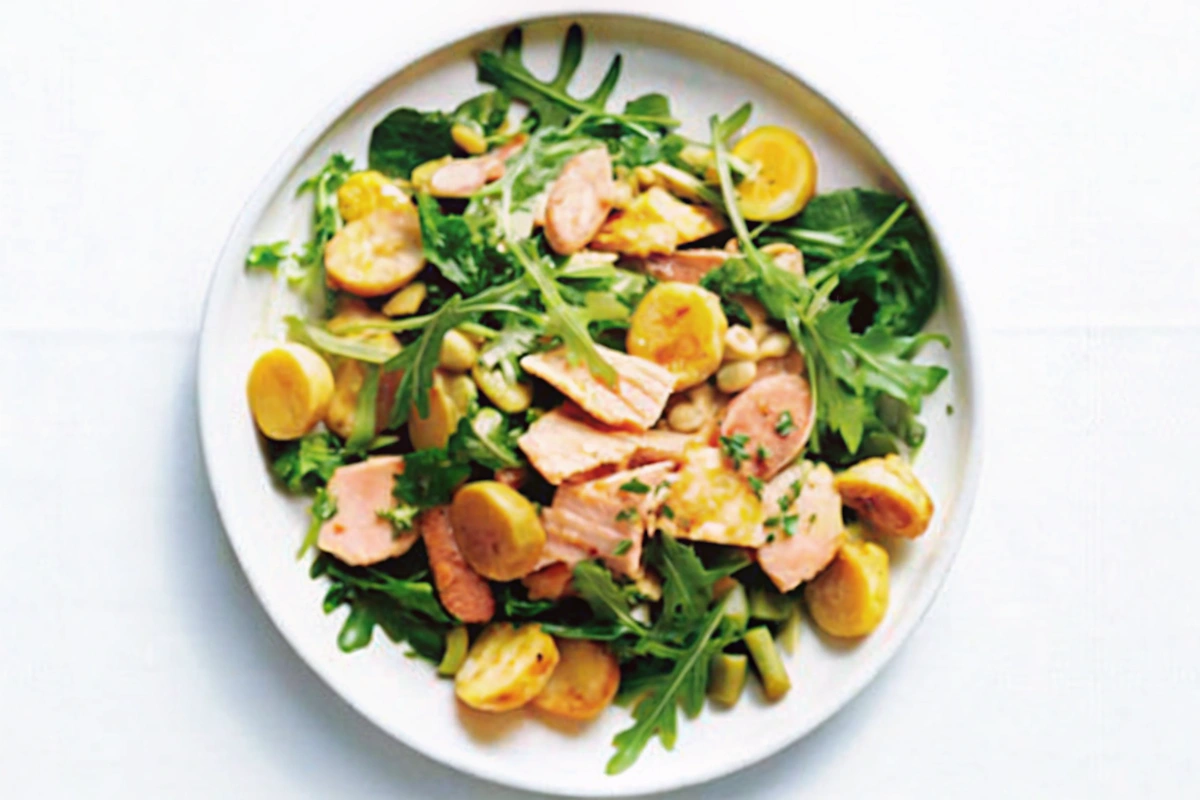 Crispy Potato and Salmon Salad