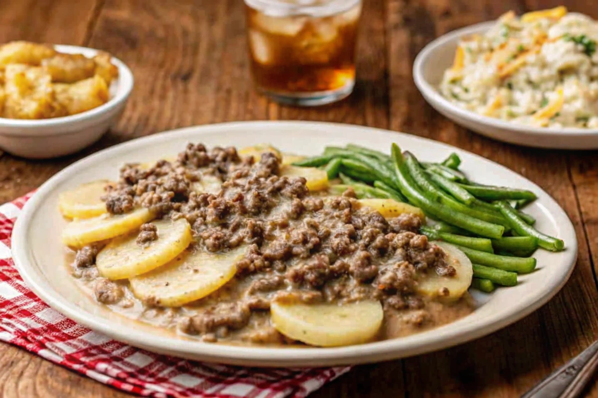 Crock Pot Ground Beef and Potato Dinner ingredients
