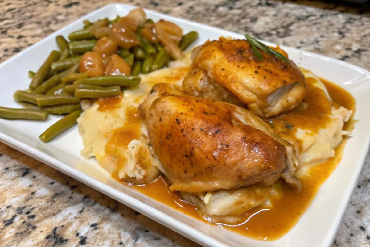 Crockpot Smothered Chicken Legs