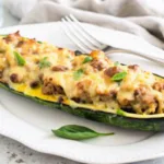 Curried Chicken Zucchini Boats