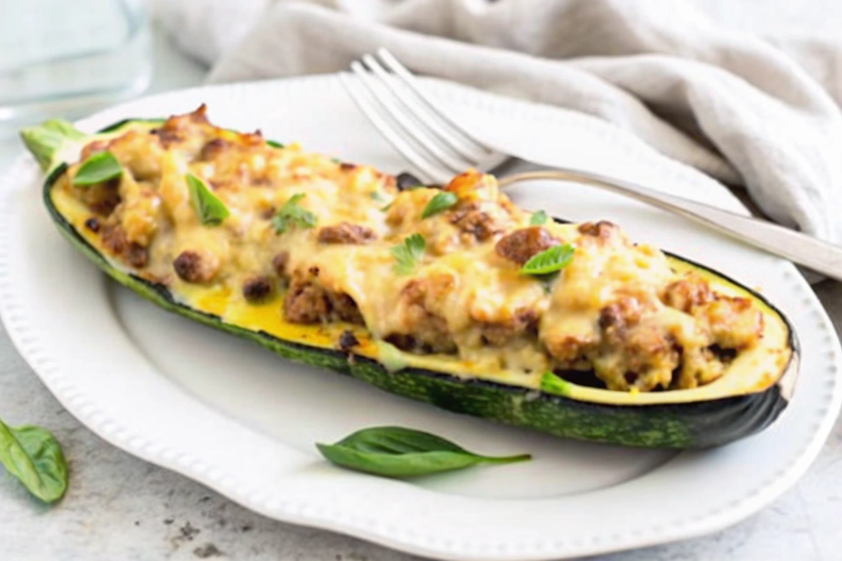 Curried Chicken Zucchini Boats
