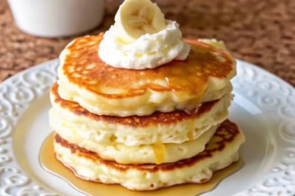 Fluffy Banana Cottage Cheese Pancakes