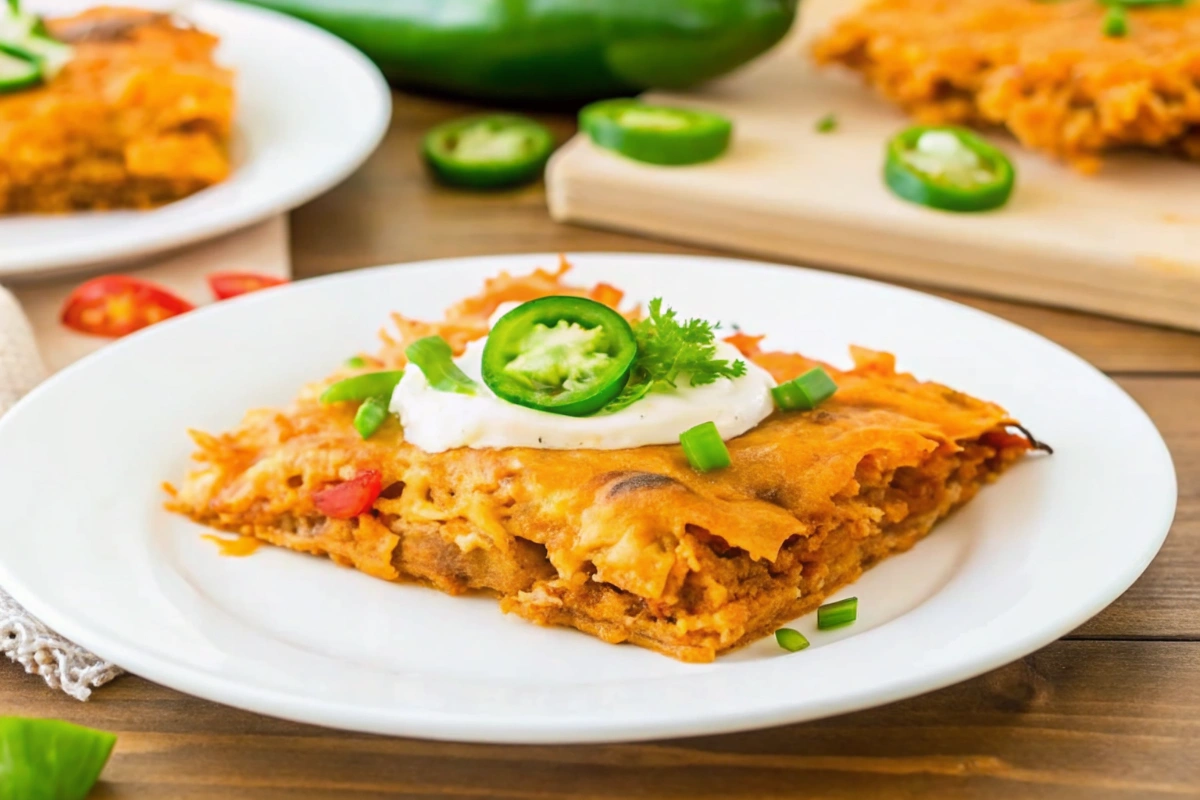 Finished Ground Beef Crescent Roll Taco Bake