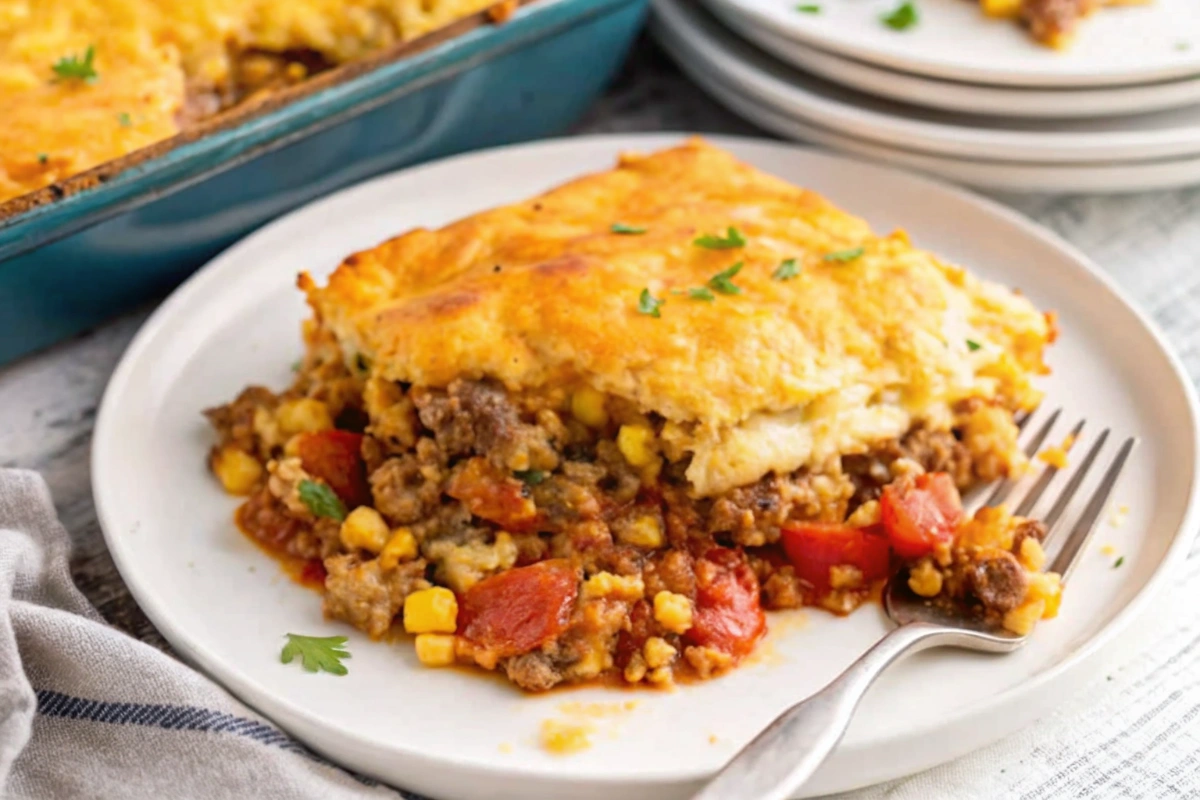 Ground Beef Jiffy Cornbread Casserole