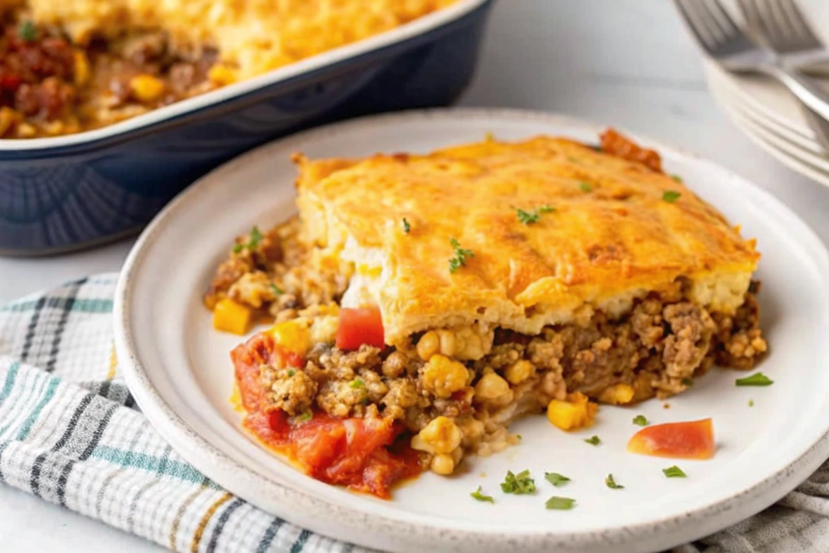 Ground Beef Jiffy Cornbread Casserole