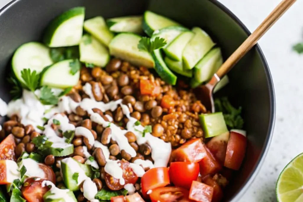 Healthy Vegan Lentil Bowls