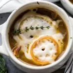 High Protein French Onion Chicken Soup