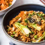 High Protein Vegetarian Kimchi Fried Rice