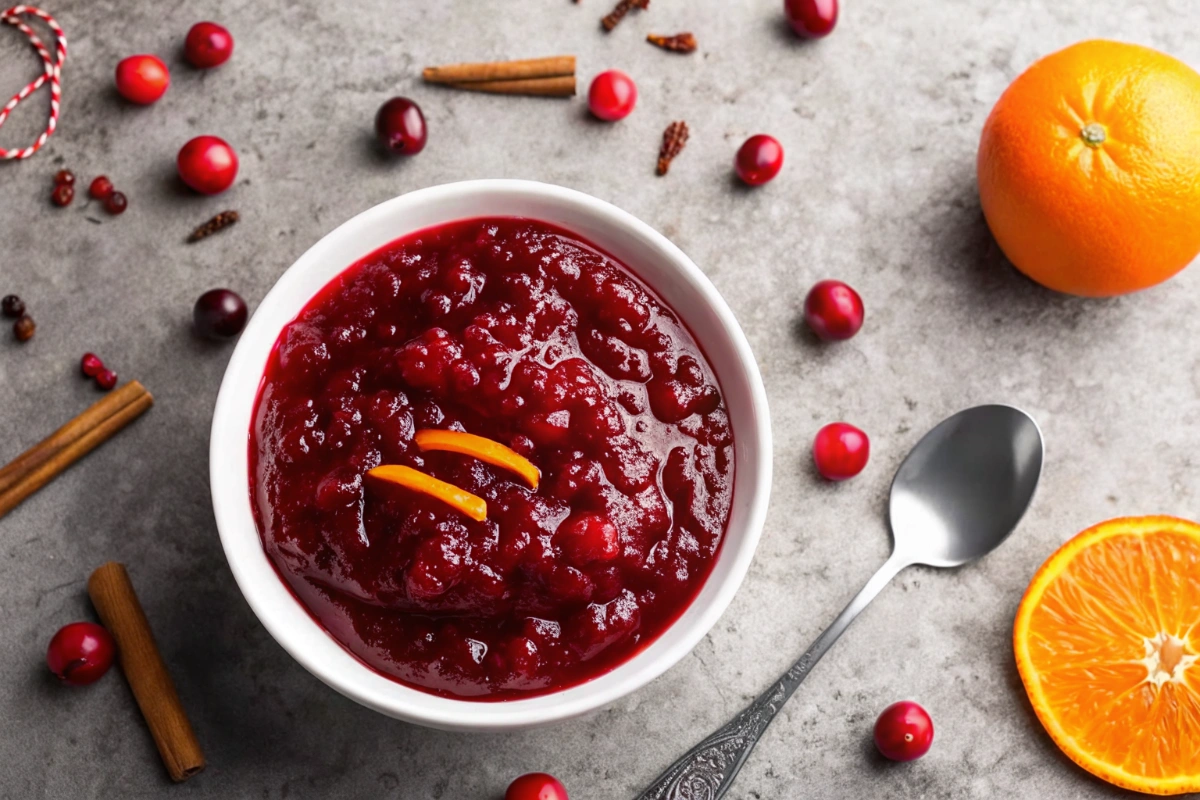 Homemade Cranberry Sauce with Orange