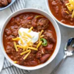 Instant Pot Ground Beef and Kidney Bean Chili