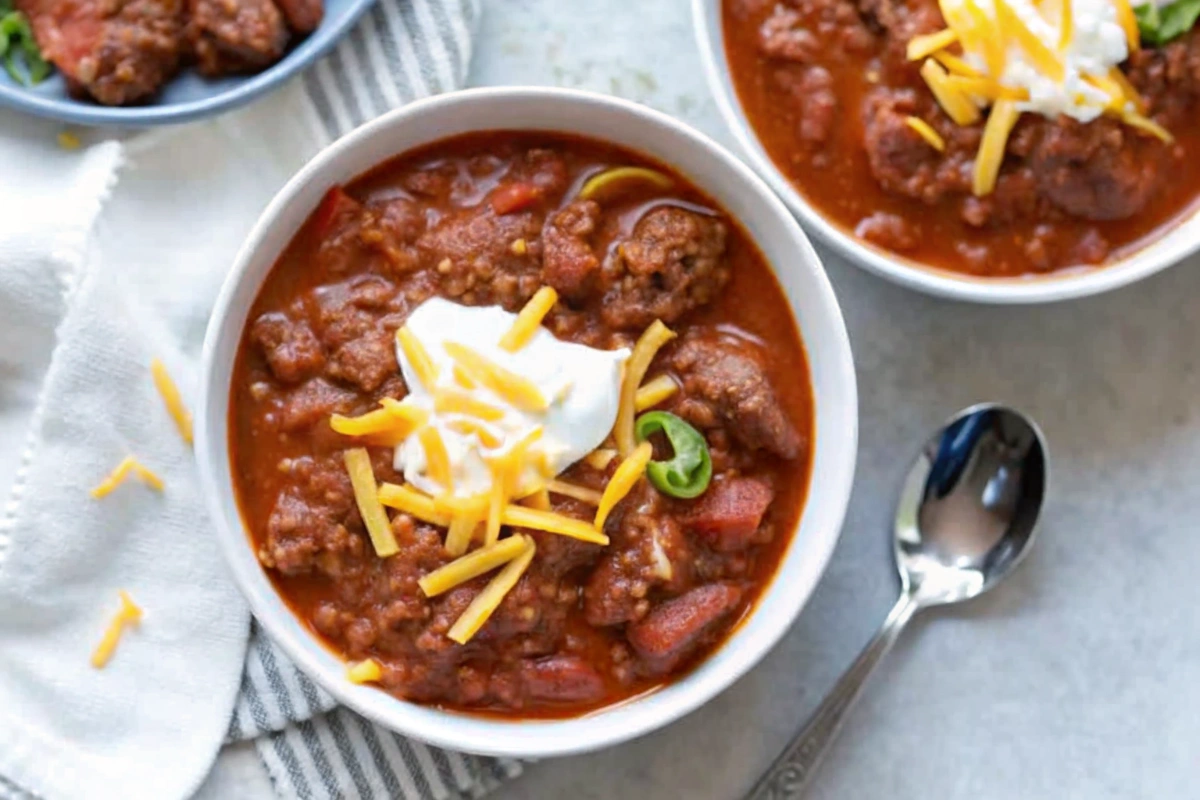 Instant Pot Ground Beef and Kidney Bean Chili