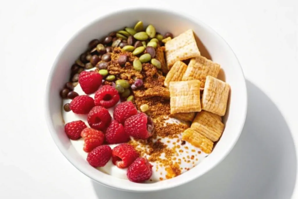 Raspberry Yogurt Cereal Bowl