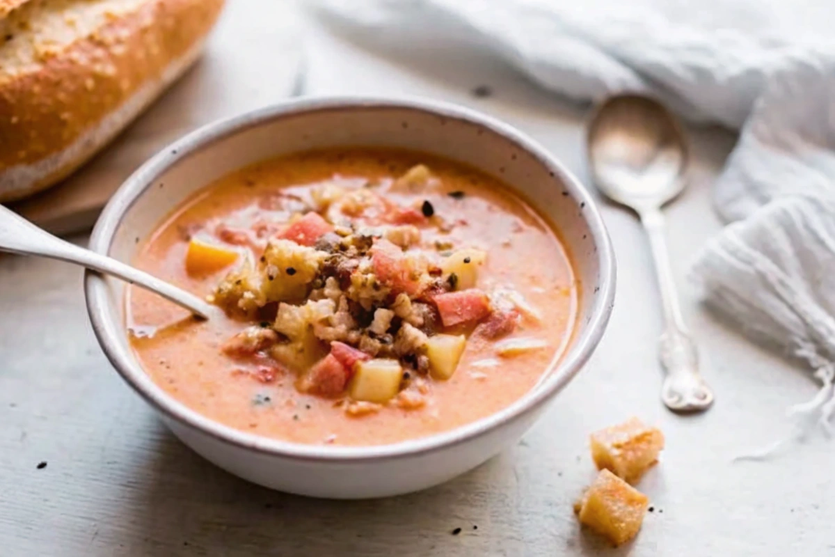 Serving Seattle-Style Smoked Salmon Chowder