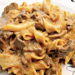 Slow Cooker Ground Beef Stroganoff