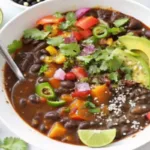 Smoky Vegan Black Bean Soup