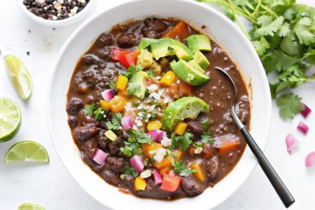 Smoky Vegan Black Bean Soup
