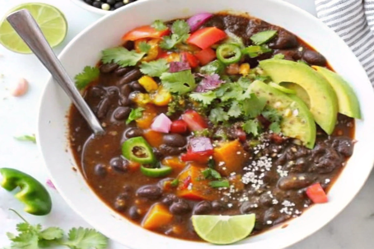 Smoky Vegan Black Bean Soup