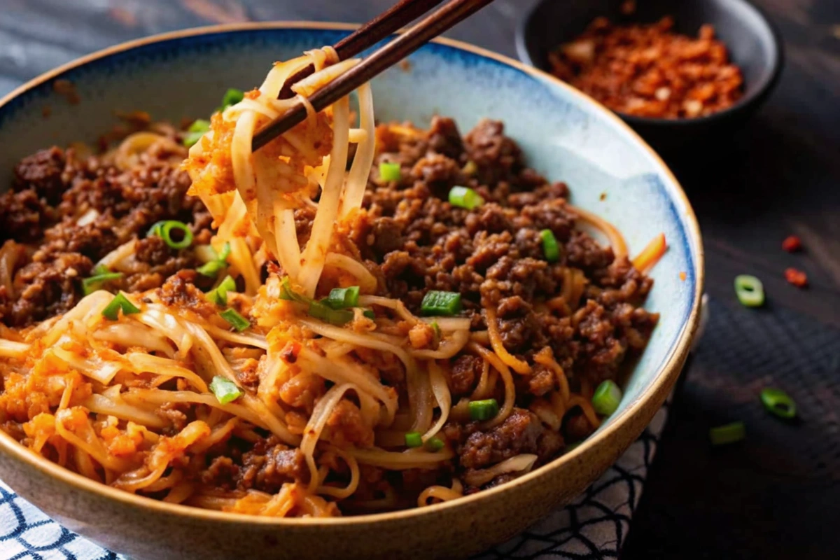 Spicy Beef Sambal Noodles