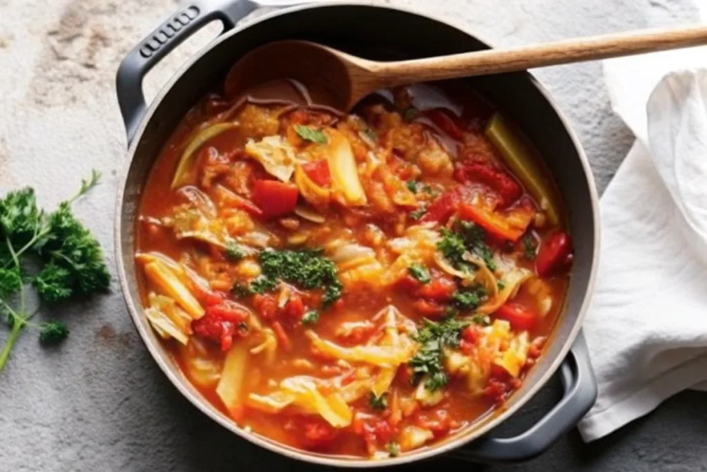 Sweet and Sour Cabbage Soup