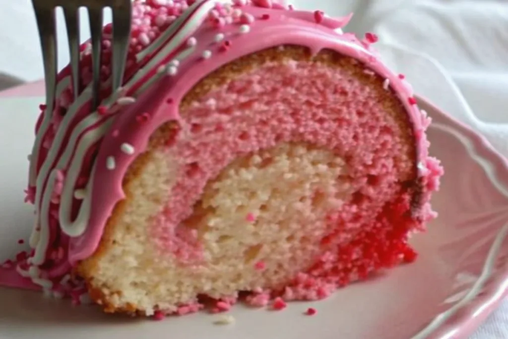 Swirl Valentine's Day Cake