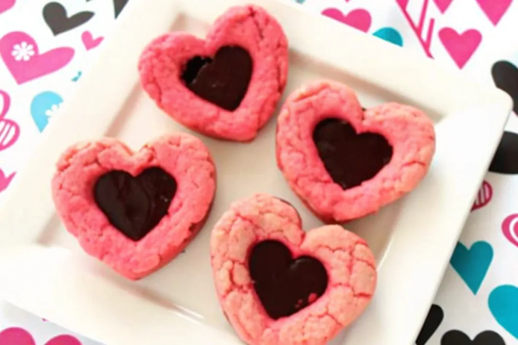 Valentine Cake Mix Cookies