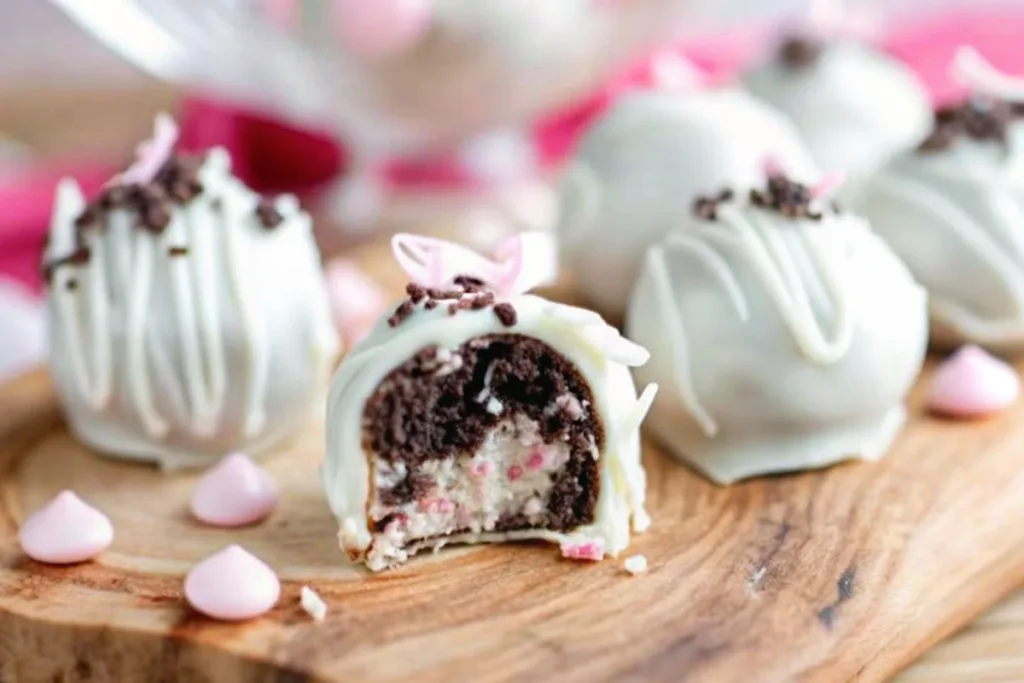Valentine Cookie Balls with Oreos