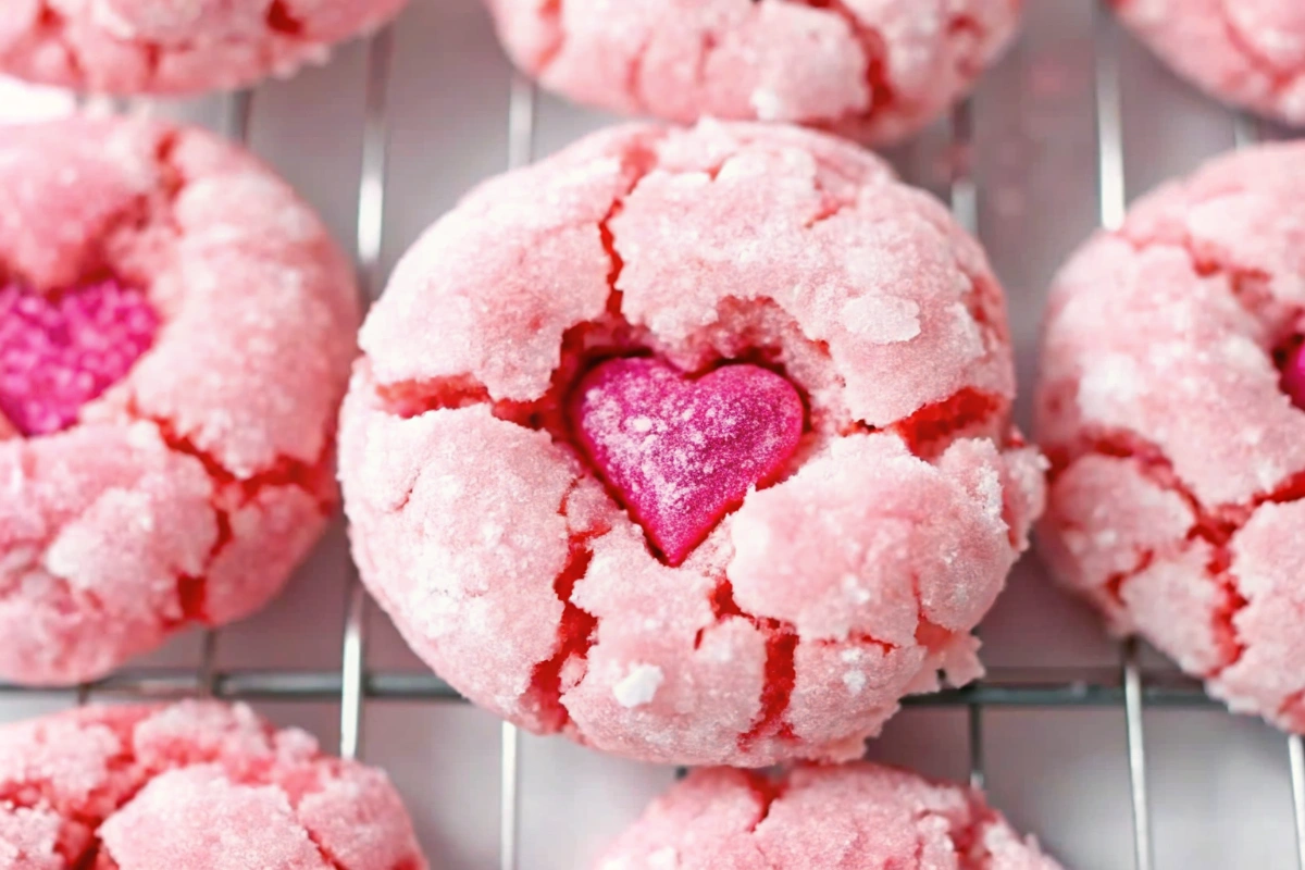 Valentine Crinkle Cookies