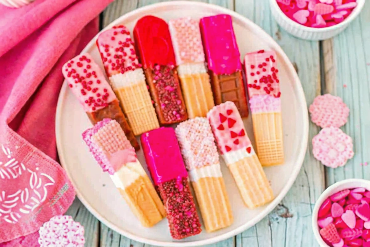 Valentine Sugar Wafer Cookies