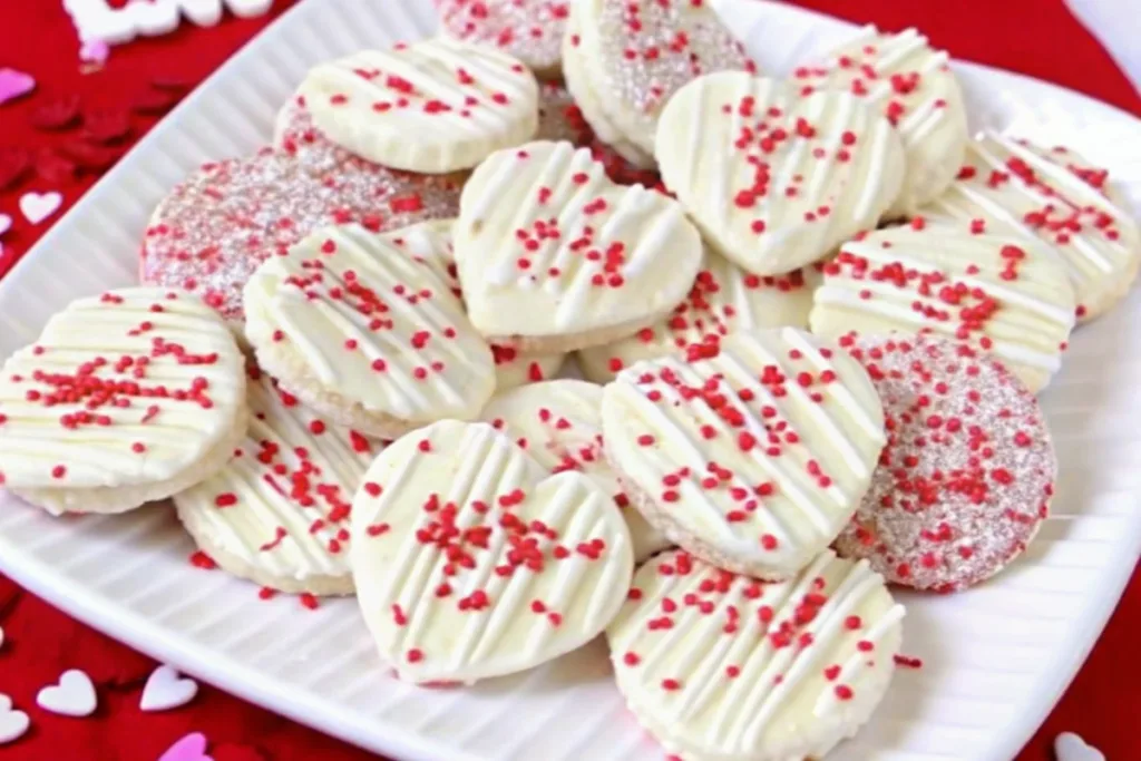 Valentines Day Shortbread Cookie Bites