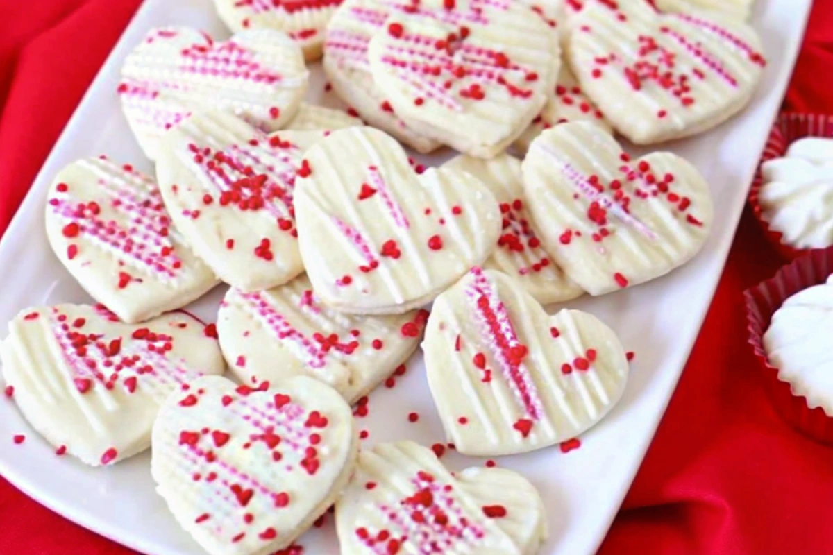 Valentines Day Shortbread Cookie Bites