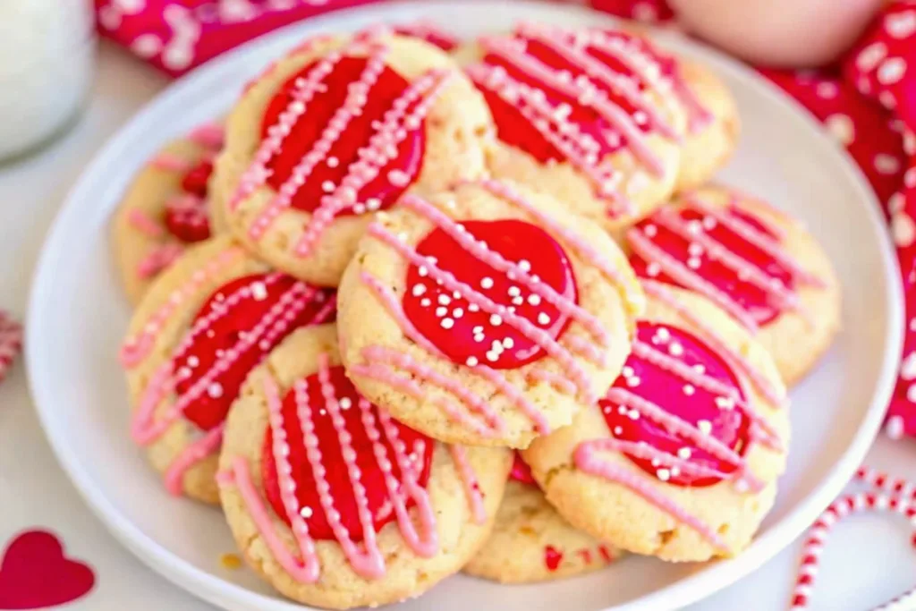 Valentine's Thumbprint Cookies