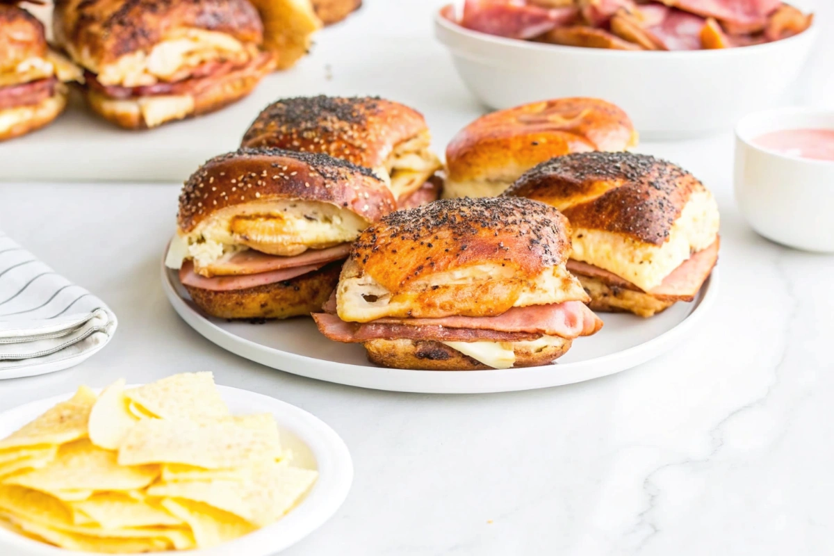 Air Fryer Ham and Cheese Sliders