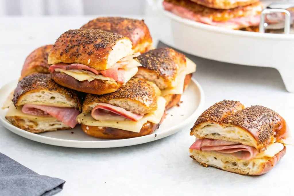 Air Fryer Ham and Cheese Sliders