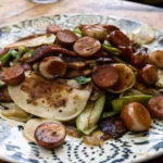 Blackstone Kielbasa and Pierogies