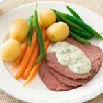 Corned Beef with Mustard Parsley Sauce