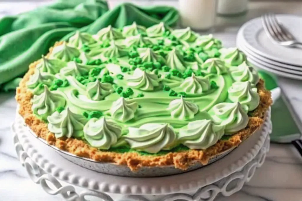 Creamy Shamrock Shake Pie