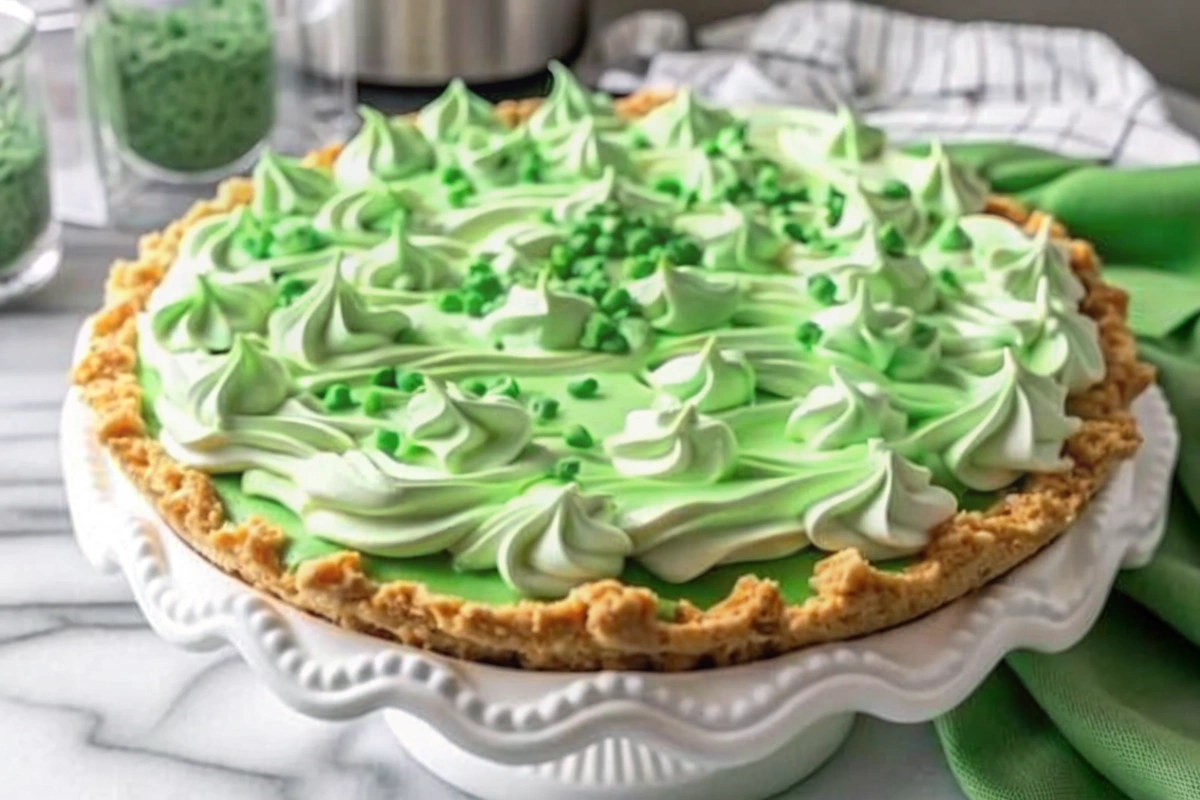 Creamy Shamrock Shake Pie