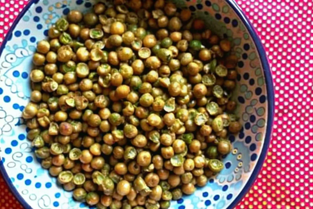 Crunchy Roasted Baked Green Peas Snack