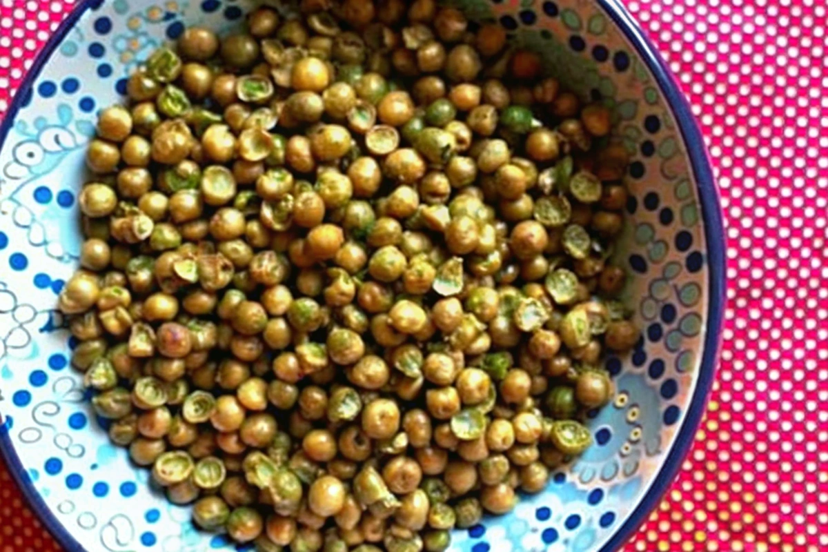 Crunchy Roasted Baked Green Peas Snack