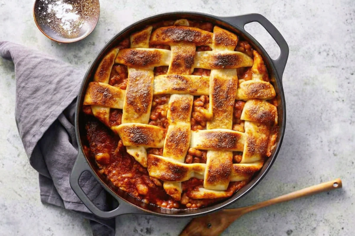 Fire-Roasted Corn and Beef Skillet Pie