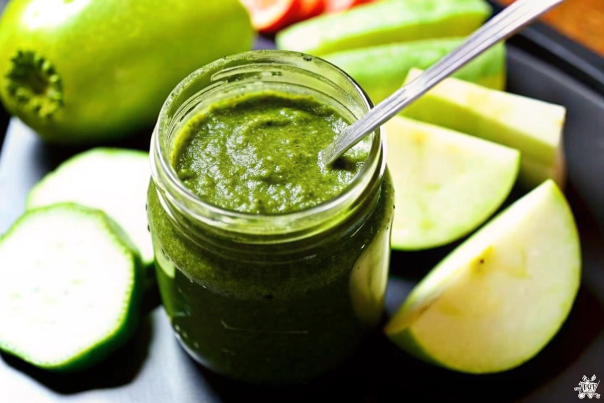 Fresh ingredients for green chutney