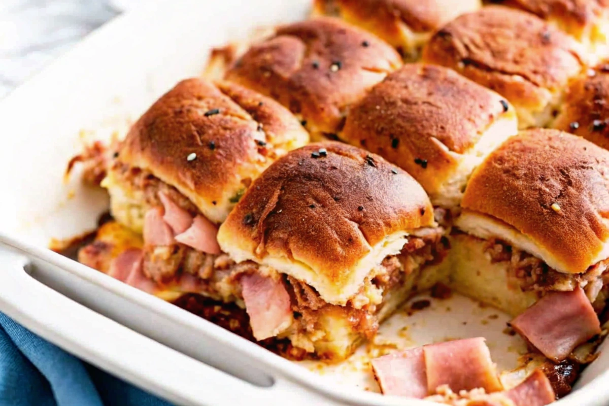 Ham and Onion Jam Sliders