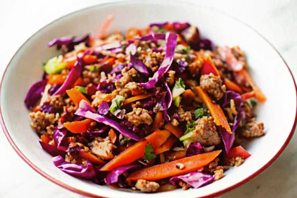 Healthy Ground Beef Cabbage Stir-Fry