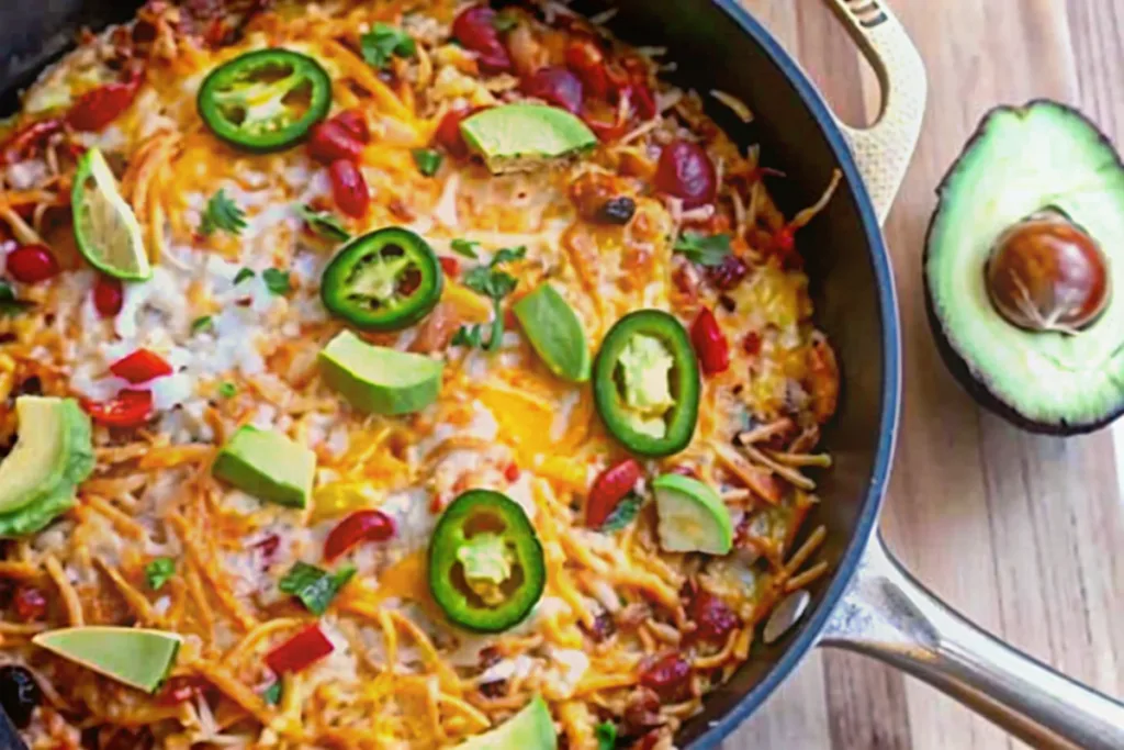 High Protein Chicken Enchilada Skillet