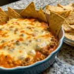 Hot Ground Beef Beer Cheese Dip