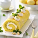 Limoncello Almond Cake Roll