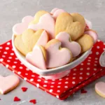 Mini Valentine Heart Shortbread Cookies